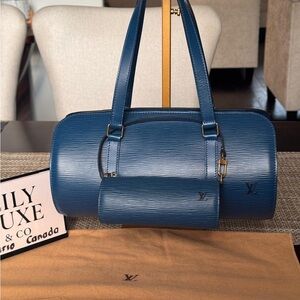 Louis Vuitton Soufflot Blue Epi Leather